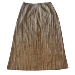J. Jill camel brown crinkle midi skirt size 14